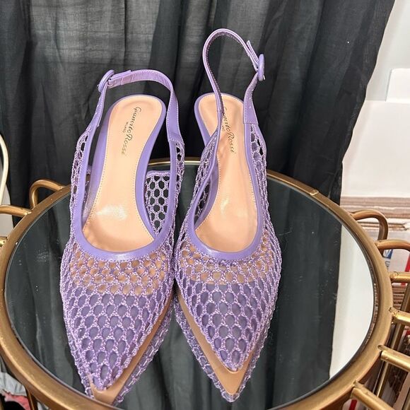 Gianvito Rossi Fishnet Slingback Pumps NEW - Picture 3 of 6